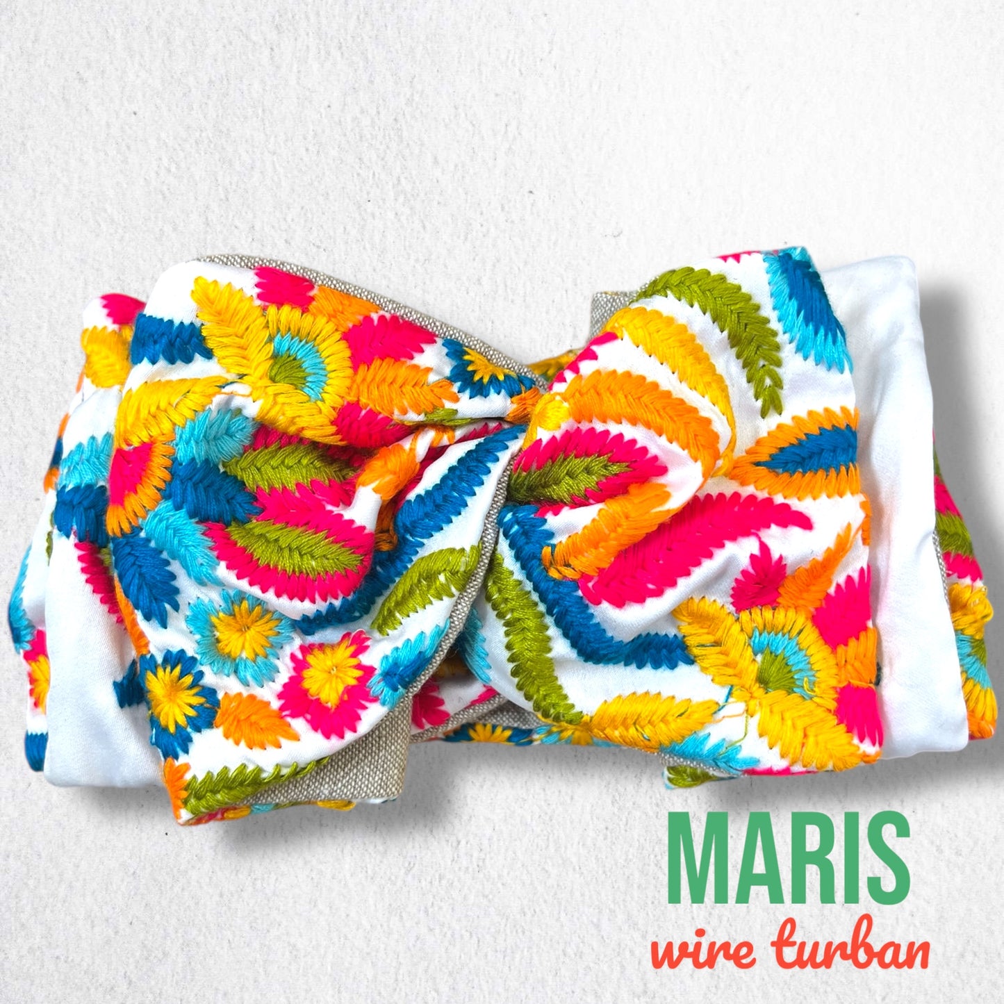 カリビアンサンセット(刺繍)ワイヤーターバン