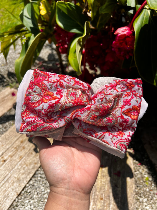 情熱の炎に包まれて（刺繍　）ワイヤーターバン