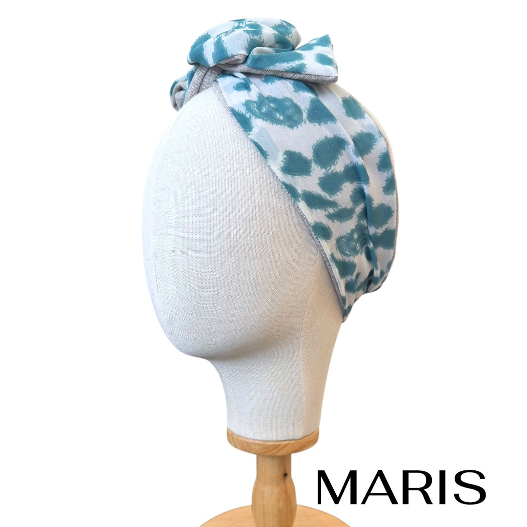 ターコイズアート　ドクロ　 ワイヤーターバン
