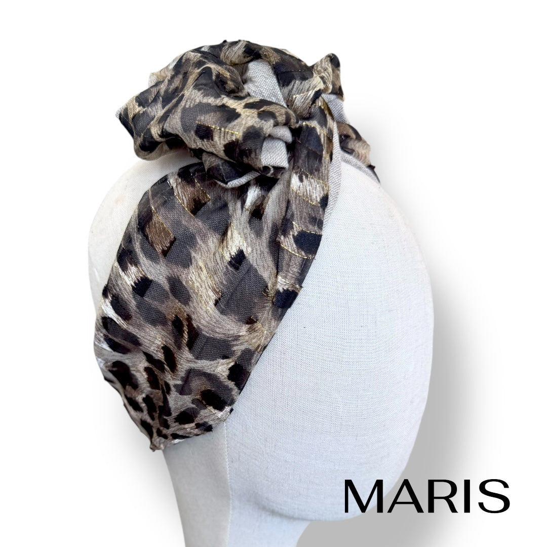 ゴールドレオパード ワイヤーターバン