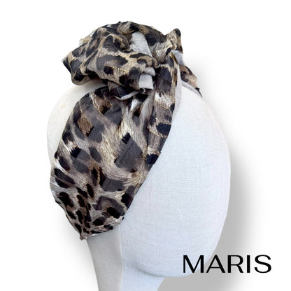 ゴールドレオパード ワイヤーターバン