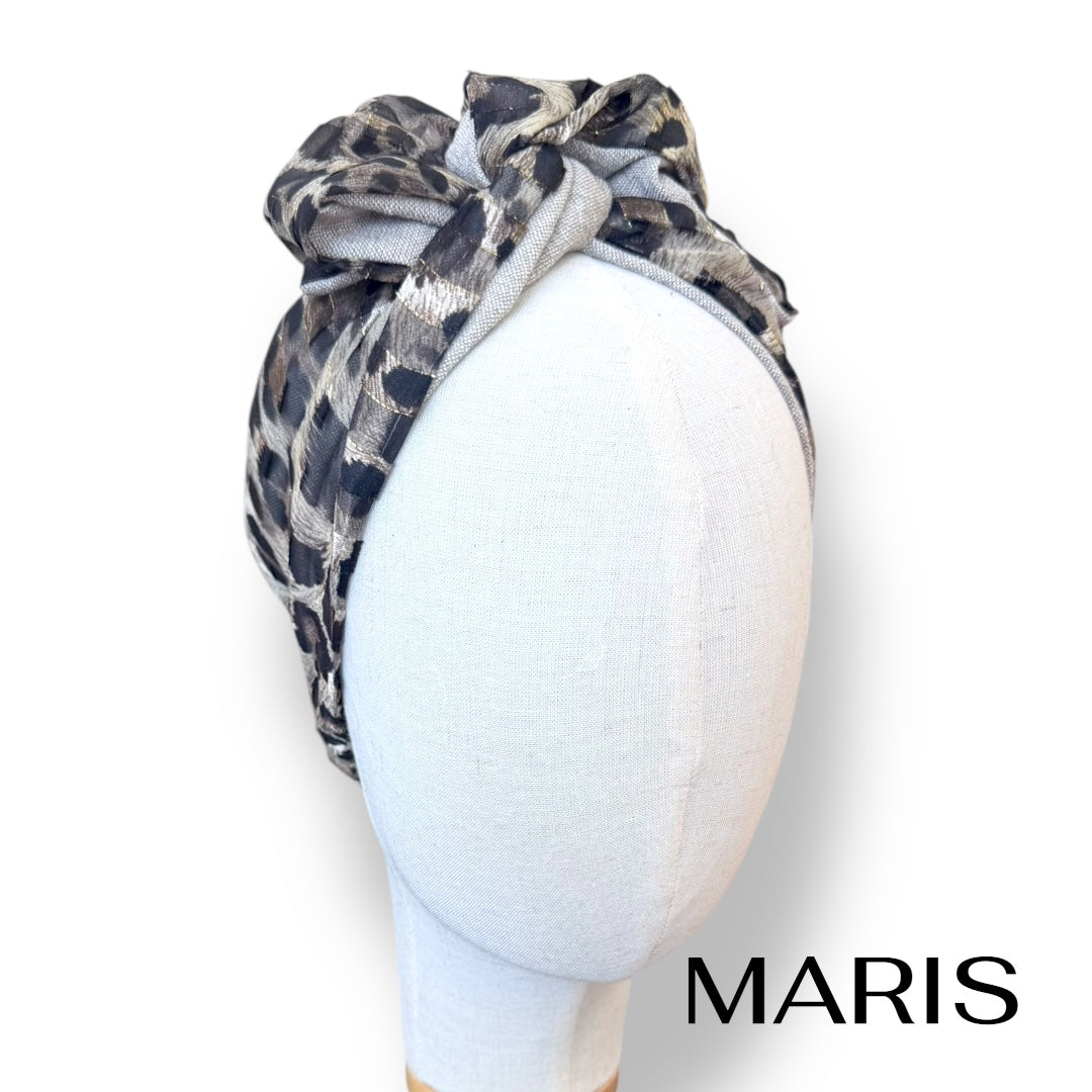 ゴールドレオパード ワイヤーターバン